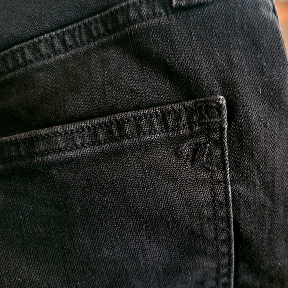 Madewell Black Denim Button-Down Mini Skirt. Size 24 (US XXS) - Picture 3 of 6